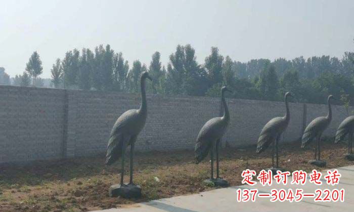 开封仙鹤抽象铜雕 (2)