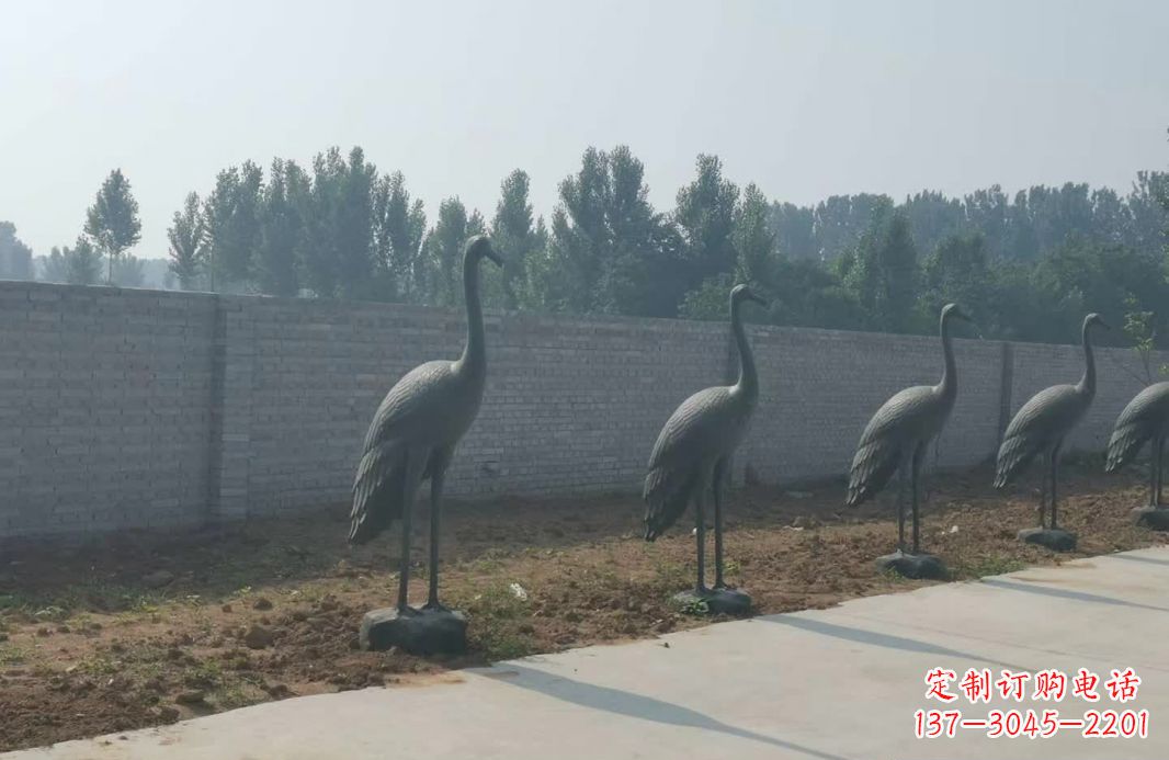 开封仙鹤抽象铜雕