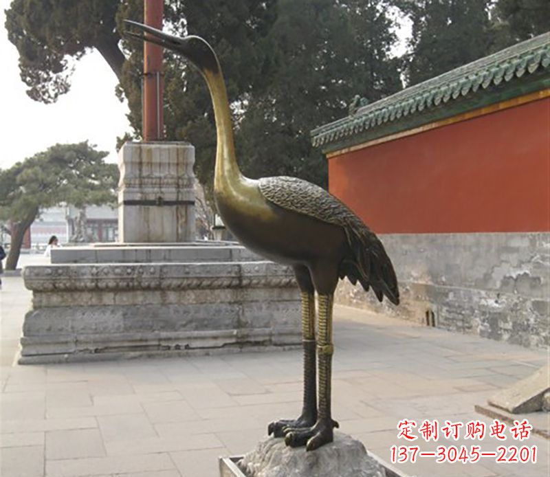 开封仙鹤动物铜雕 (2)