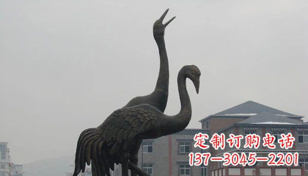 开封仙鹤公园景观铜雕
