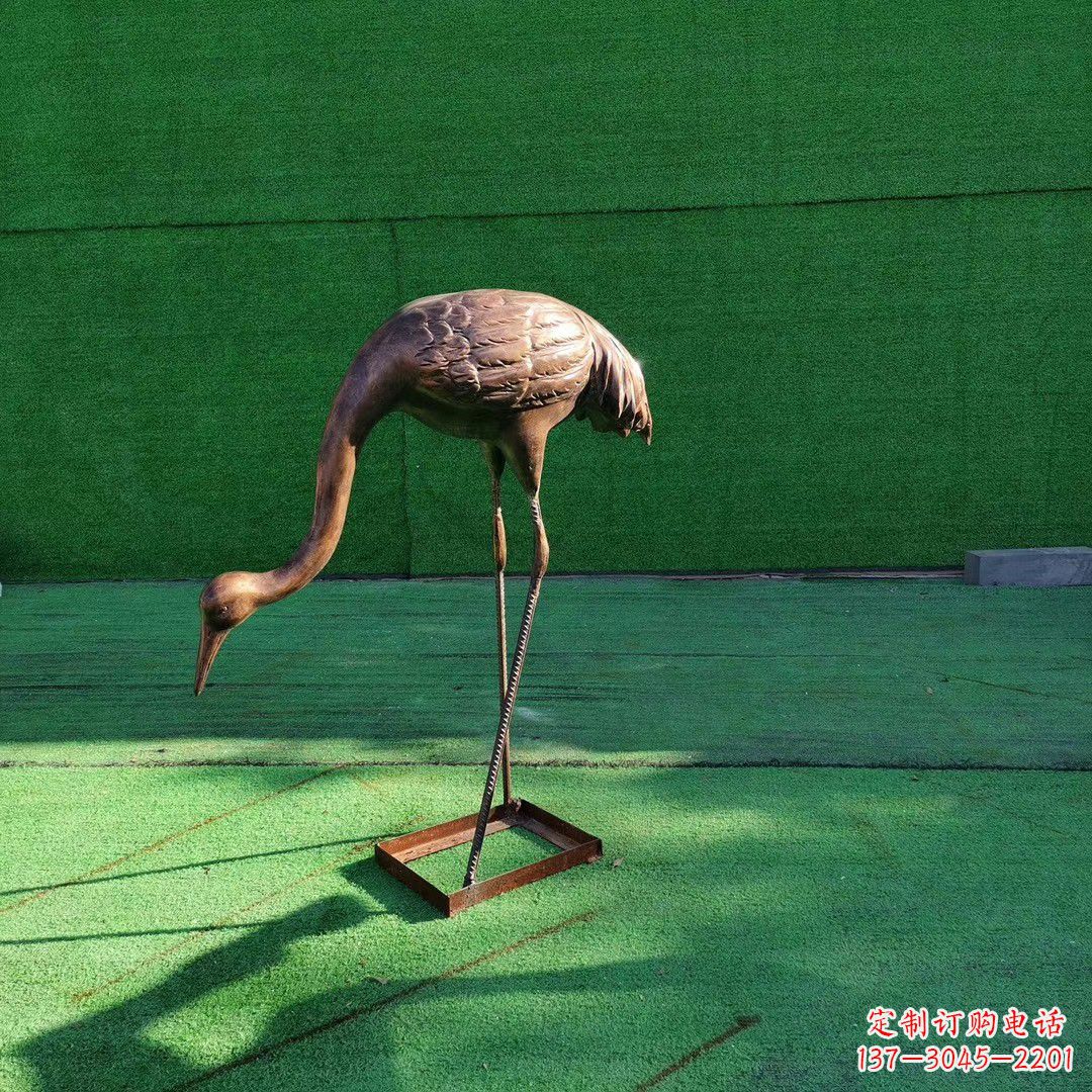 开封仙鹤拉鼓铜雕塑