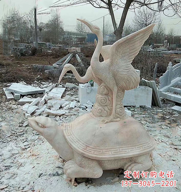 开封仙鹤石材雕塑