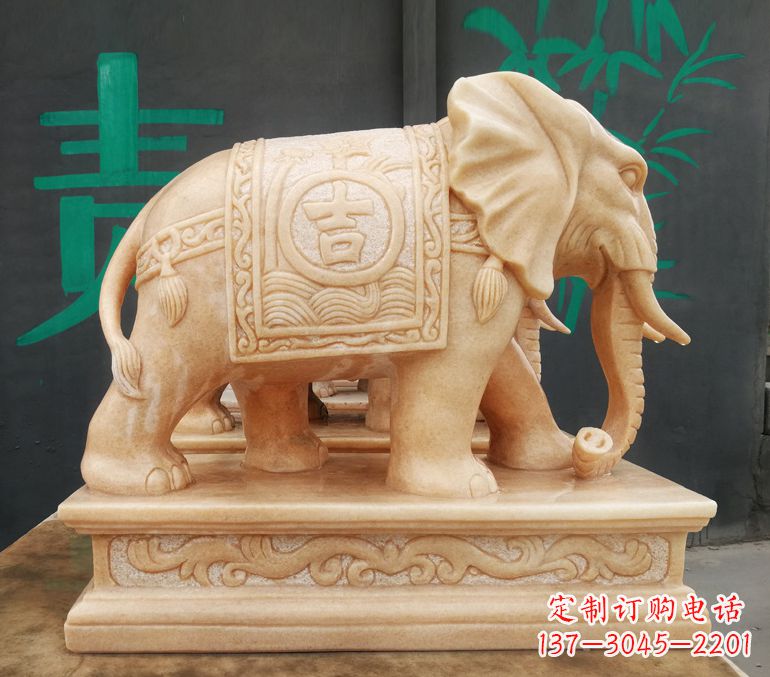 开封现代石雕大象雕像