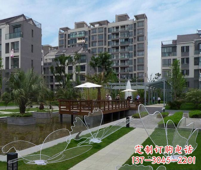 开封小区不锈钢镂空蝴蝶雕塑