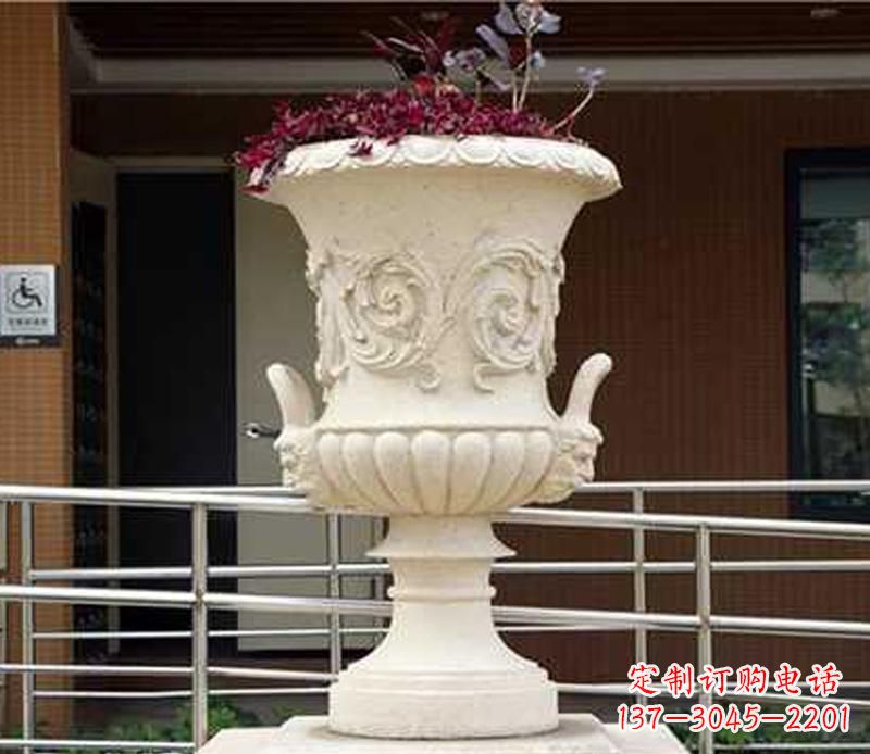 开封小区花盆景观石雕