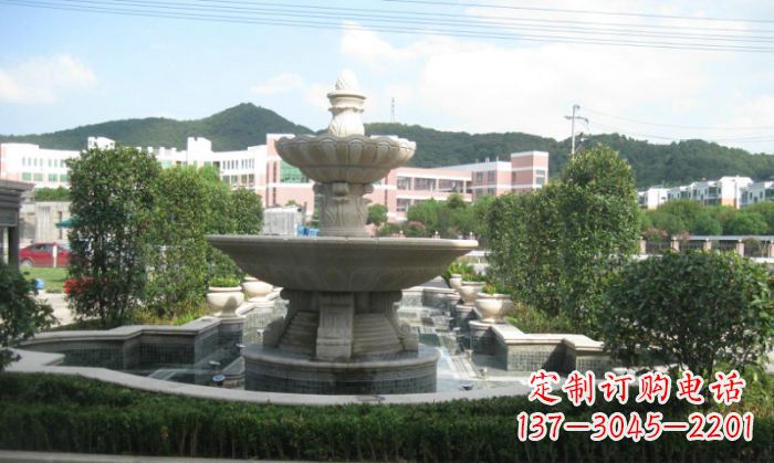 开封小区景观大理石喷泉石雕 (2)