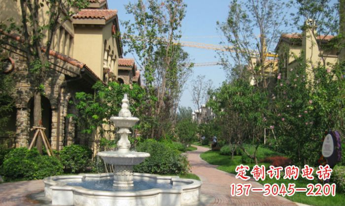 开封小区景观大理石喷泉石雕 (5)