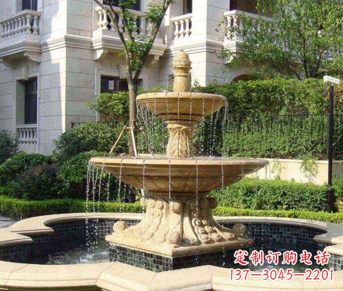 开封小区景观大型喷泉石雕 (2)