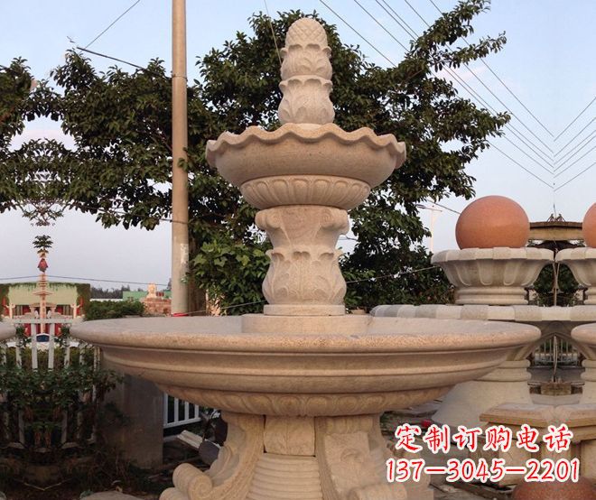 开封小区景观大型喷泉石雕 (4)