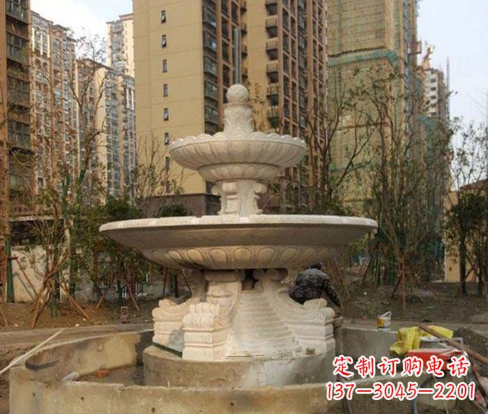 开封小区景观大型喷泉石雕 (3)