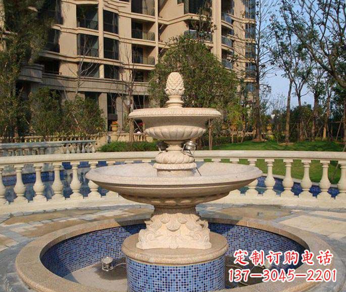 开封小区景观多层喷泉石雕