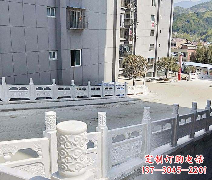 开封小区景观汉白玉石雕栏板