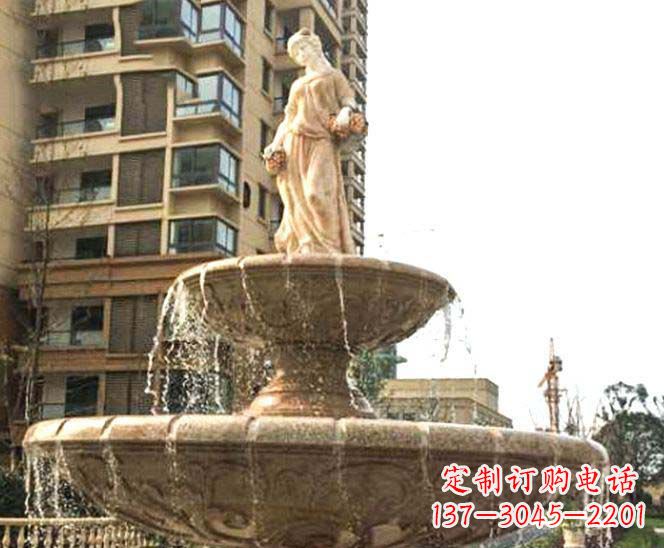 开封小区景观西方女人喷泉石雕