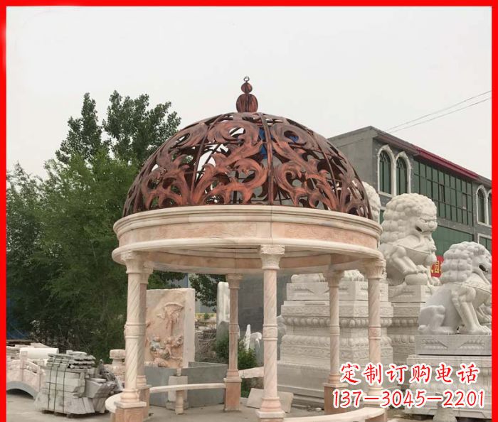 开封小区欧式圆顶凉亭石雕_1
