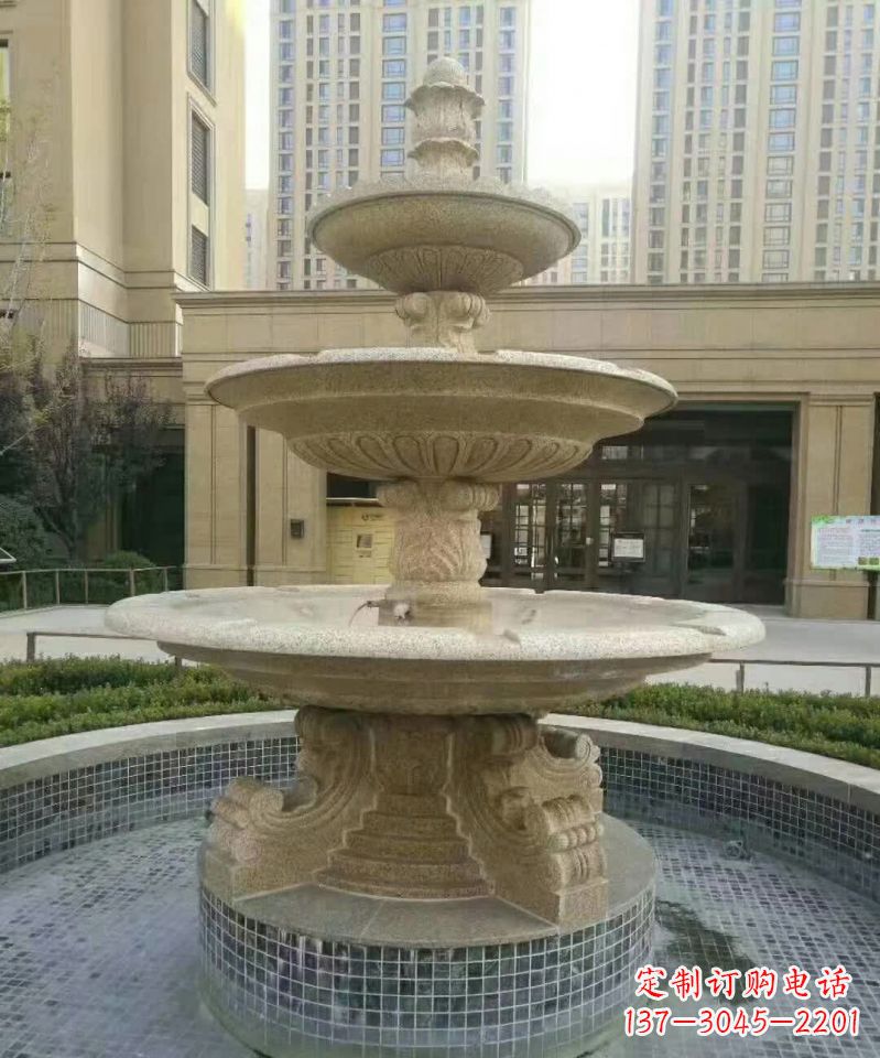 开封小区喷泉石雕 (2)