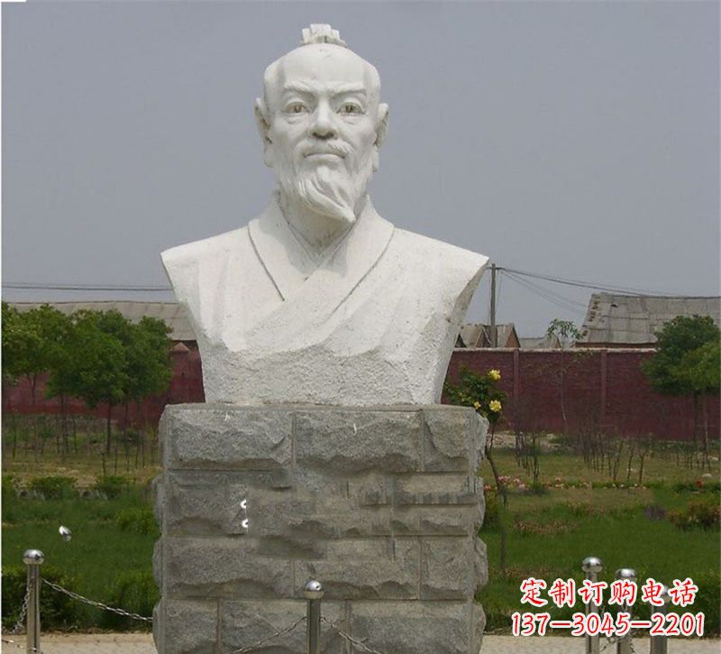 开封校园大理石张衡雕塑