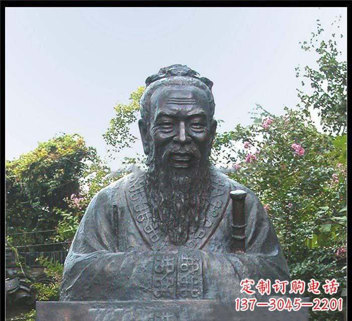 开封校园大型孔子头像铜雕