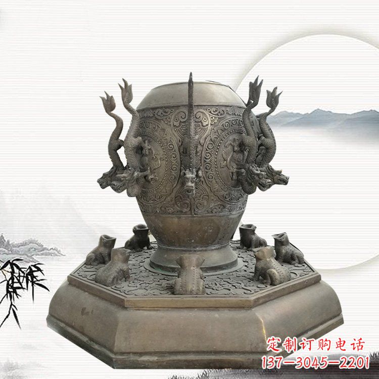 开封校园地动仪铜雕
