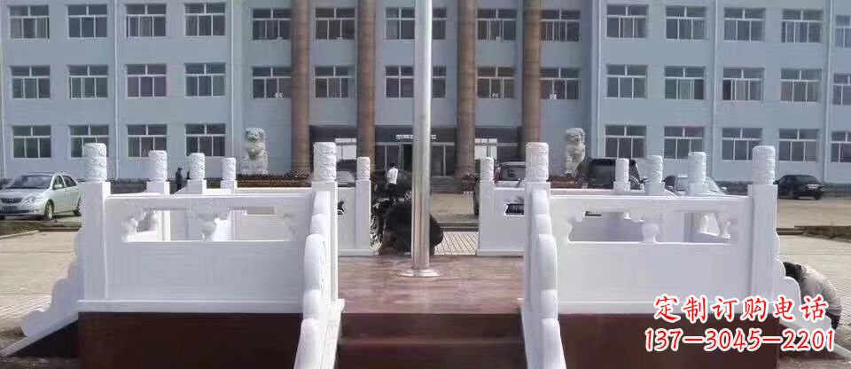 开封校园汉白玉升旗台石雕