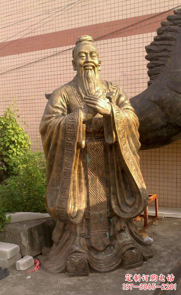 开封校园孔子像人物铜雕