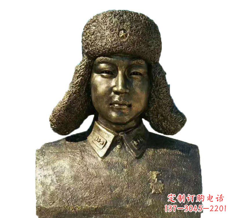 开封校园雷锋头像铜雕