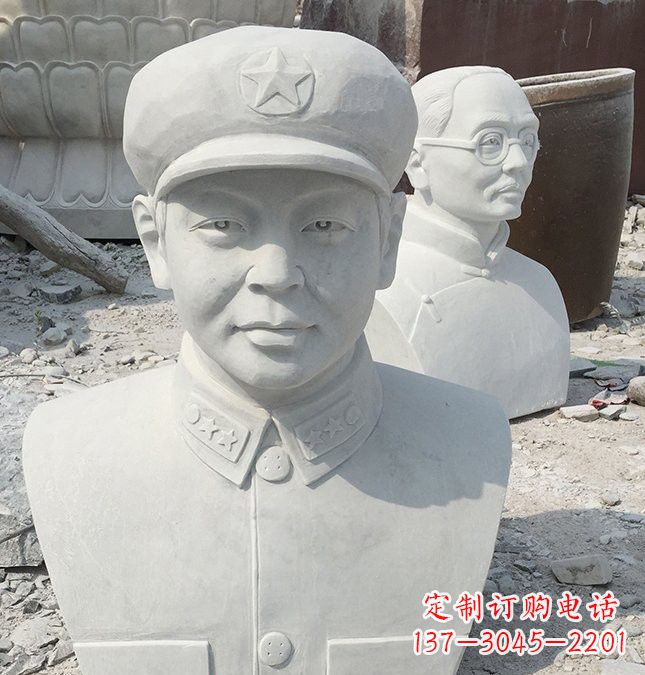 开封校园雷锋头像石雕