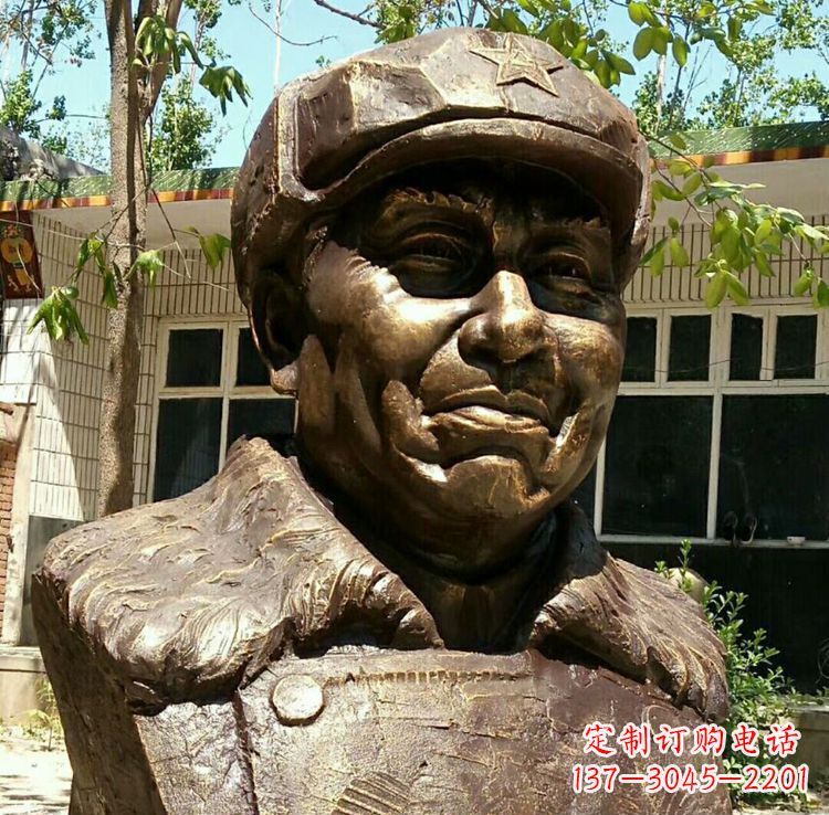 开封校园名人朱德胸像铜雕