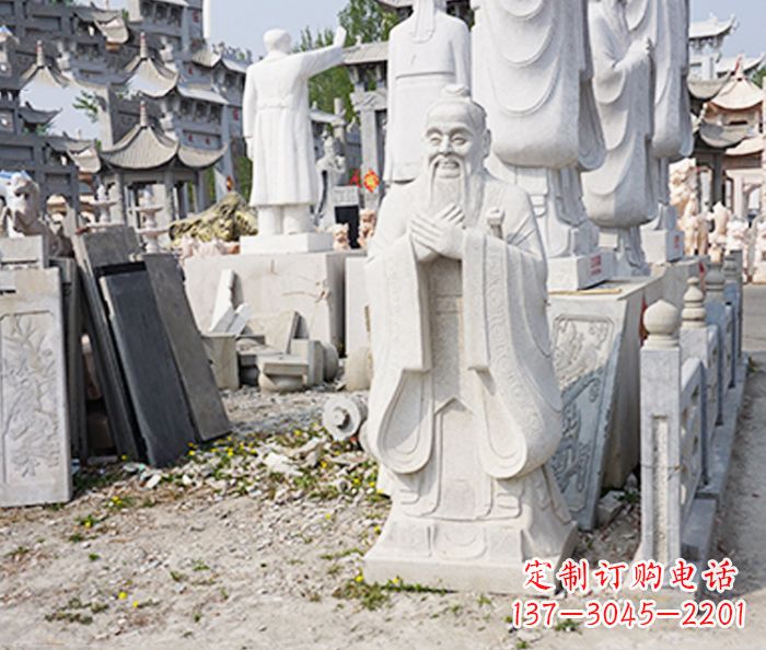 开封校园人物孔子石雕 (3)