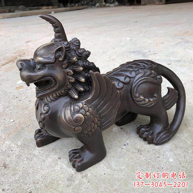 开封獬豸纯铜铸造雕塑