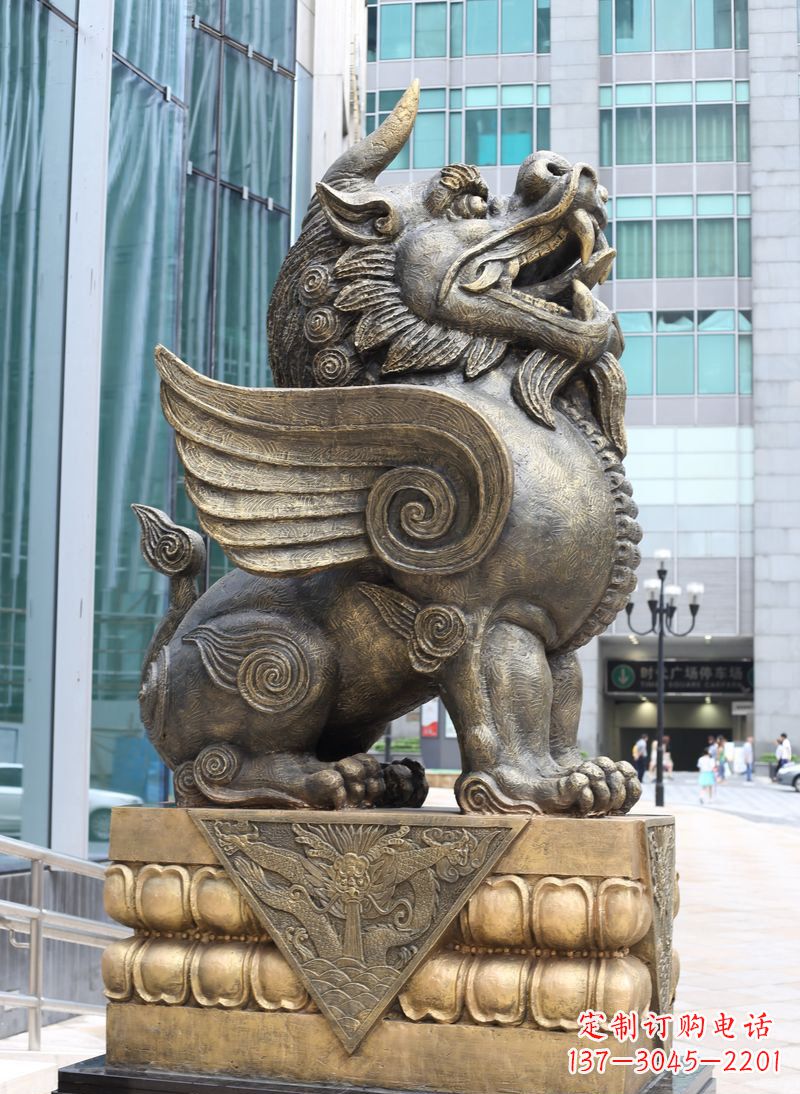 开封獬豸法院独角兽铜雕