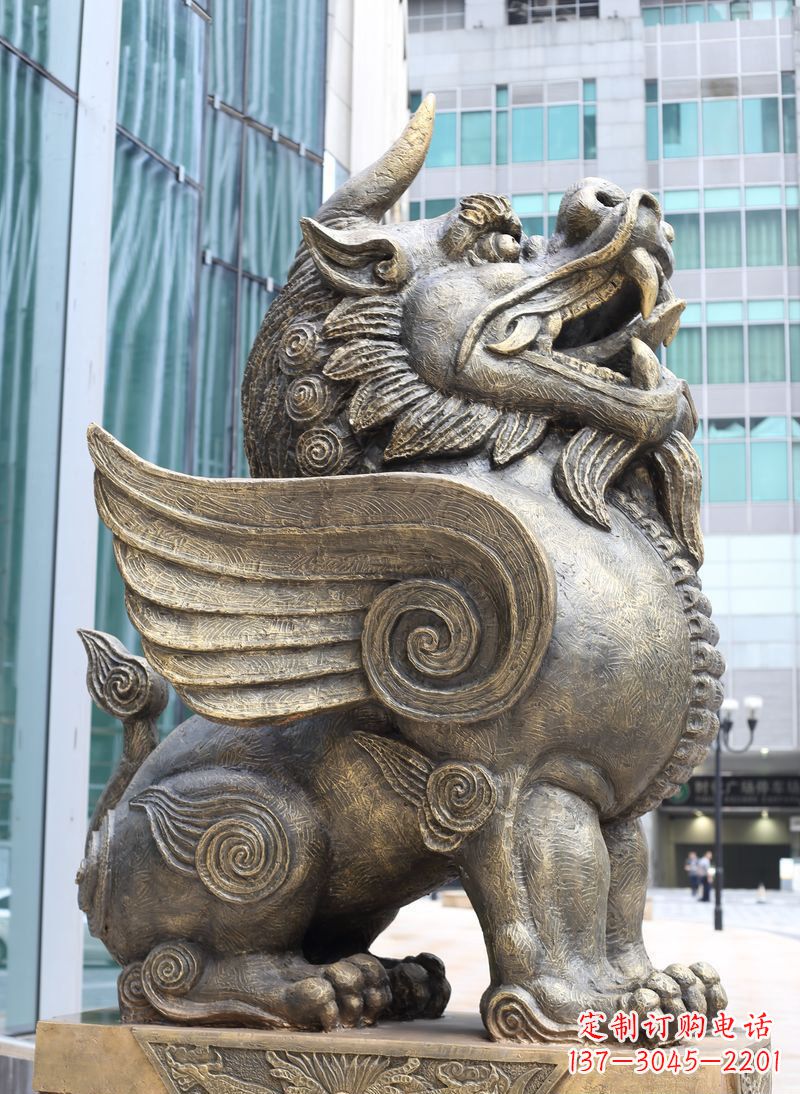 开封獬豸古代神兽铜雕