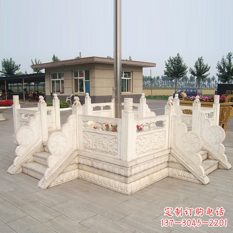 开封学校校园芝麻白广场升旗台