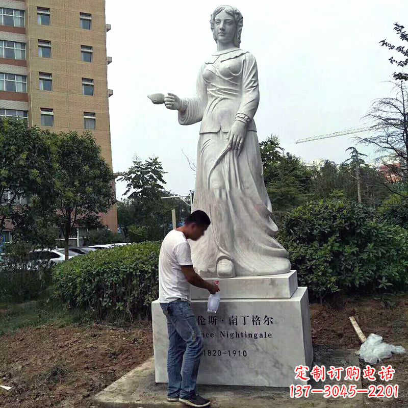 开封医院园林提灯天使南丁格尔石雕塑