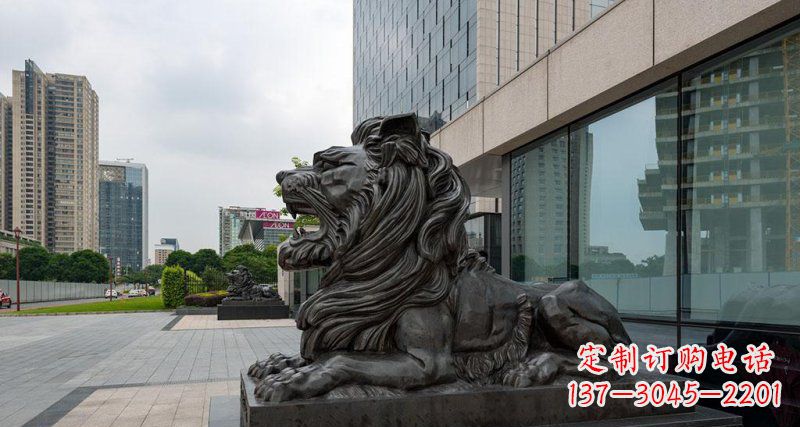 开封银行铜狮子汇丰狮铜雕