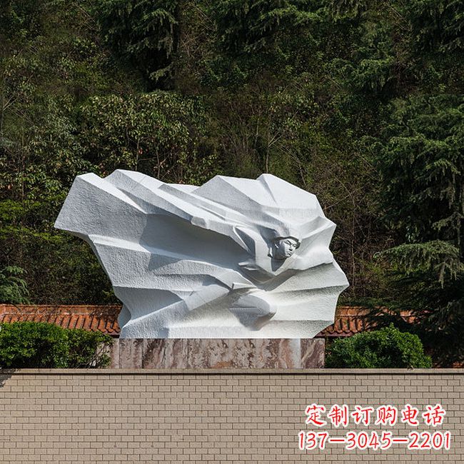 开封英雄人物黄继光景区景点汉白玉石刻雕塑