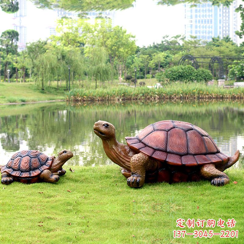 开封园林仿真乌龟玻璃钢池塘湖泊水景雕塑摆件