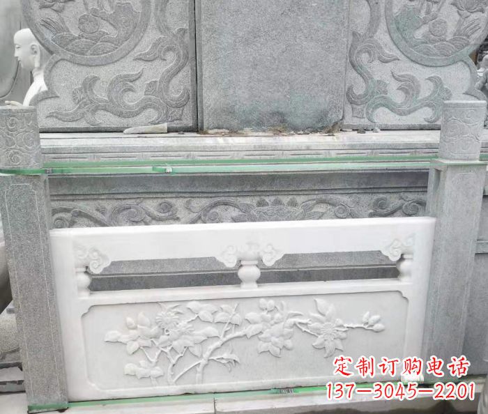 开封园林汉白玉石浮雕栏板 (3)