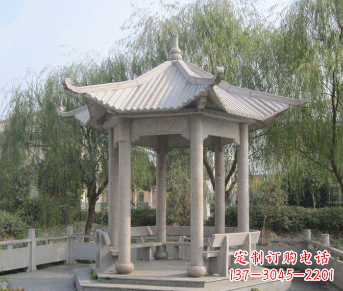 开封园林景观大理石凉亭石雕