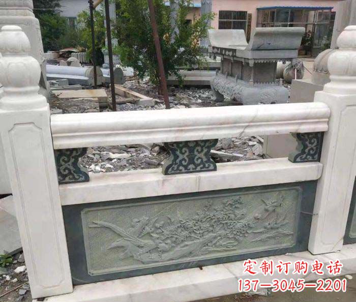 开封园林景观大理石桥栏板石雕 (2)