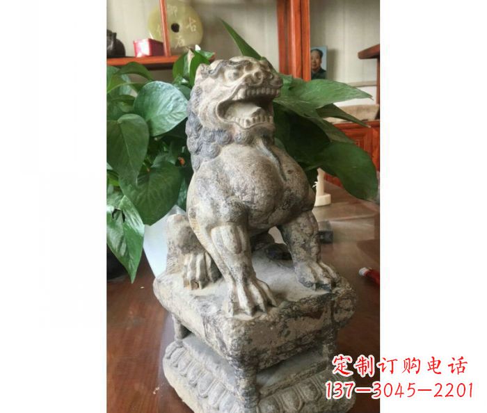 开封园林景观大理石狮子石雕