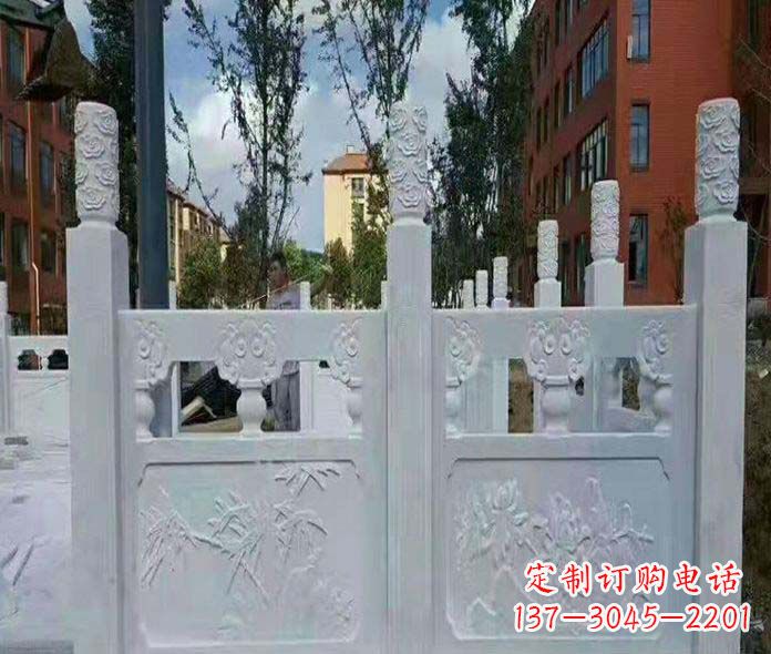 开封园林景观大理石桥栏板石雕_2