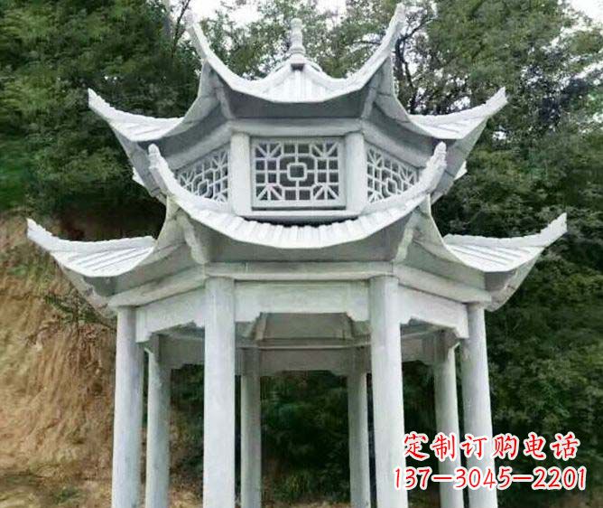 开封园林景观多层凉亭石雕