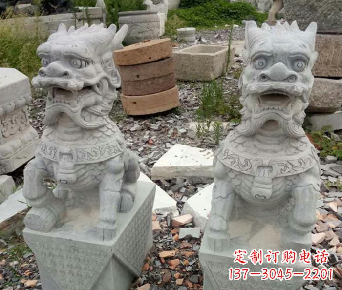 开封园林景观仿古麒麟石雕