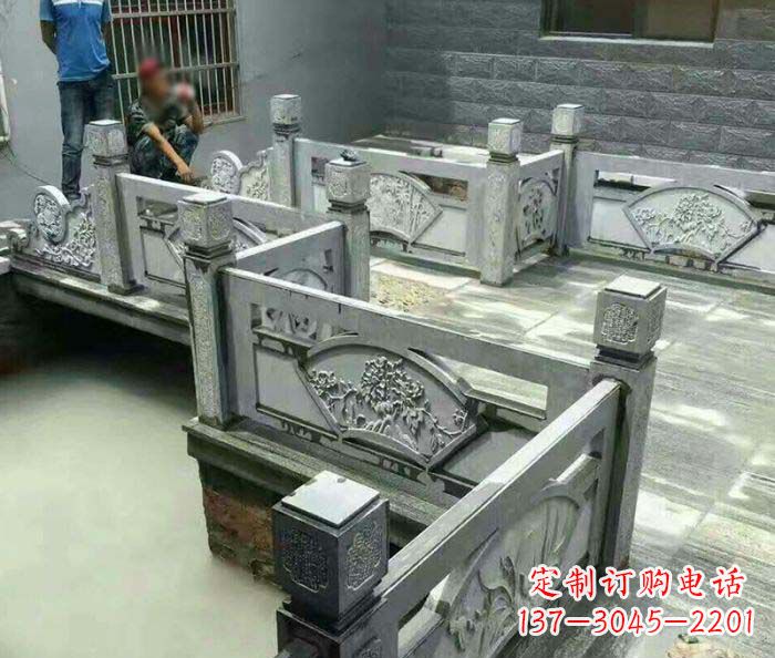 开封园林景观仿古石浮雕栏板 (4)