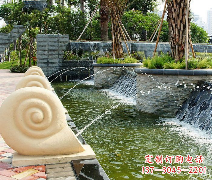 开封园林景观蜗牛喷泉石雕
