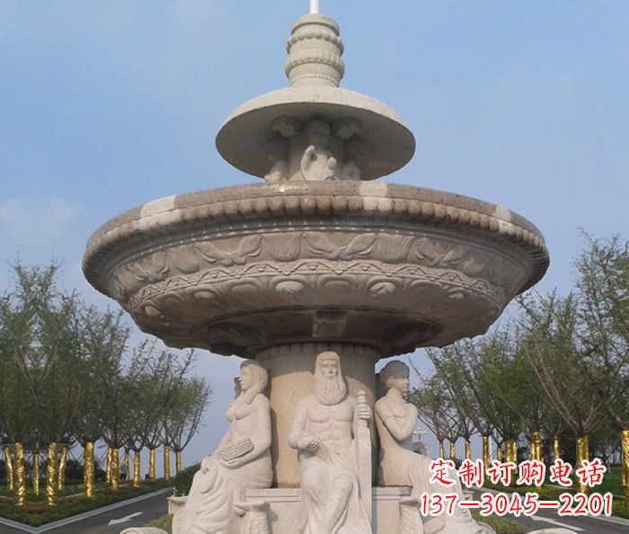 开封园林景观西方人物喷泉石雕 (2)
