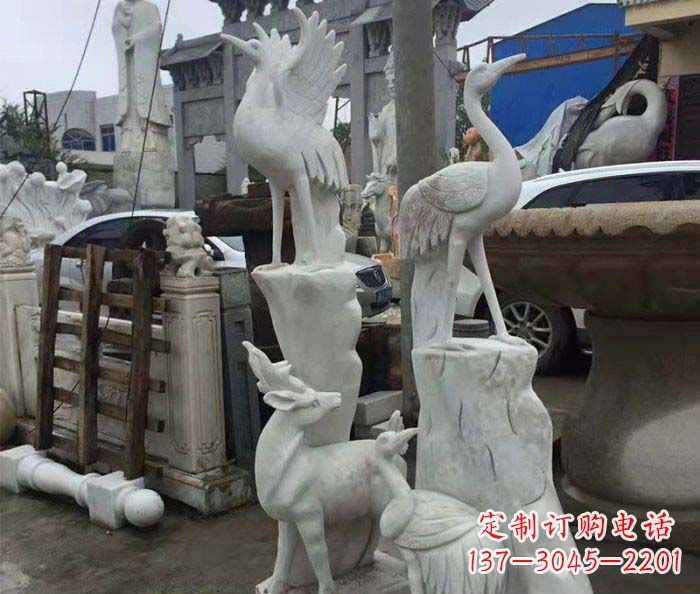 开封园林景观仙鹤石雕
