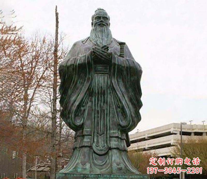 开封园林老子人物铜雕