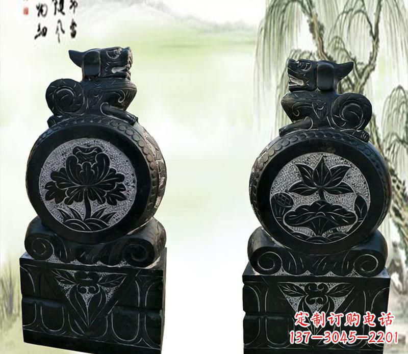 开封园林貔貅门墩石雕