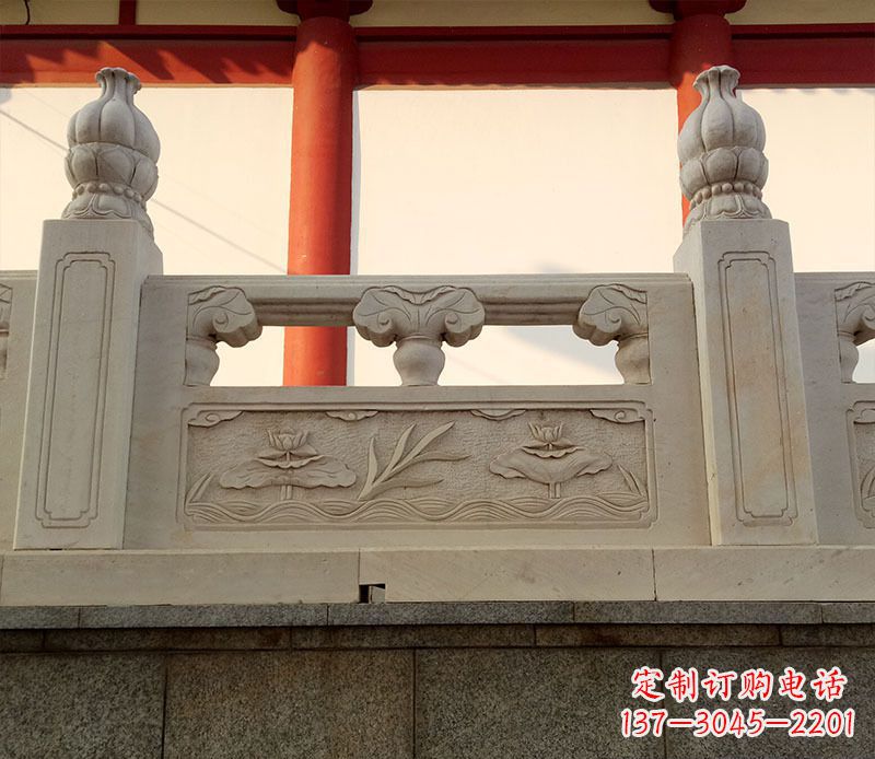 开封园林石浮雕栏板景观石雕 (2)
